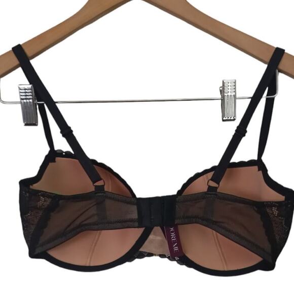 Adore Me Lace Bra Black Womens 34DD - Picture 2 of 5